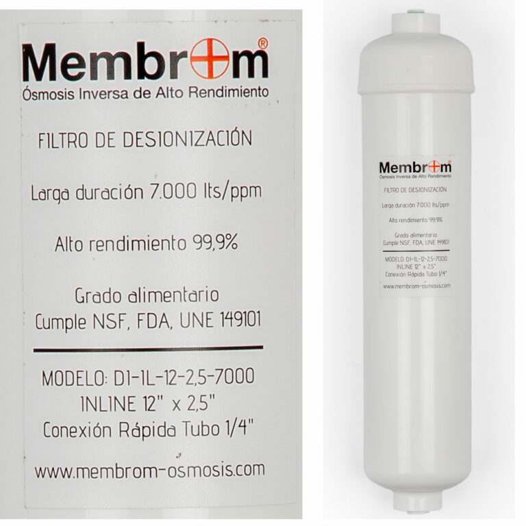 Filtro Desionizador Desmineralizador De Agua Con Resina De Lecho Mixto DI Para 7 000 Litros PPM