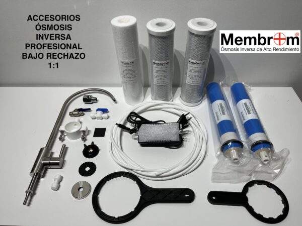 ÓSMOSIS INVERSA PROFESIONAL BAJO RECHAZO 1:1 FLUJO DIRECTO MEMBROM® OI-PR-1:1-05-NX-AR10 - Imagen 2